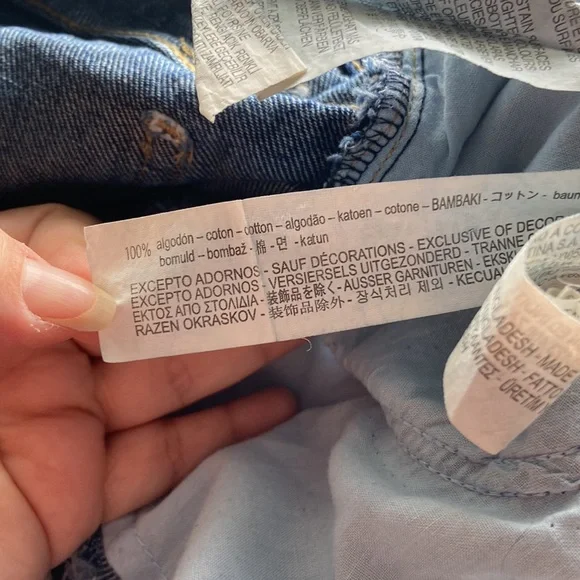 Zara Trafaluc Denimwear High Rise Distressed Shorts, Size 6 - Picture 12 of 13